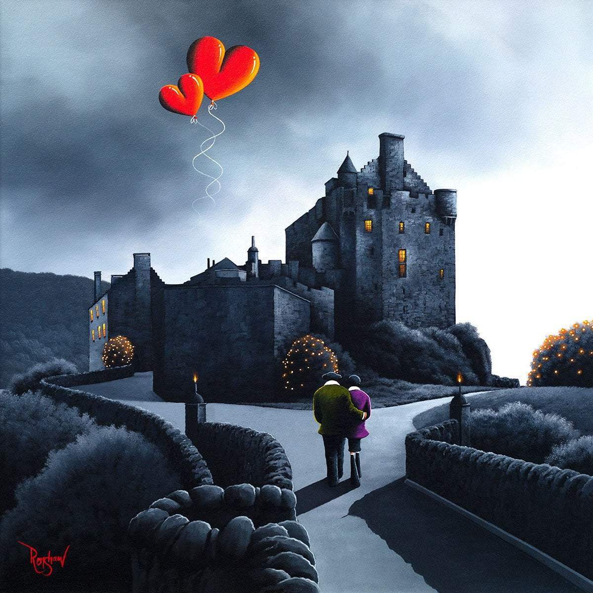 Eilean Donan Castle - Original - SOLD by artist David Renshaw - Wyecliffe Galleries