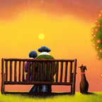 Entwined Love - Original - SOLD by artist David Renshaw - Wyecliffe Galleries