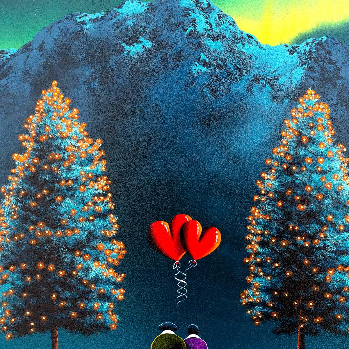 Entwined Lovers - Original - SOLD by artist David Renshaw - Wyecliffe Galleries