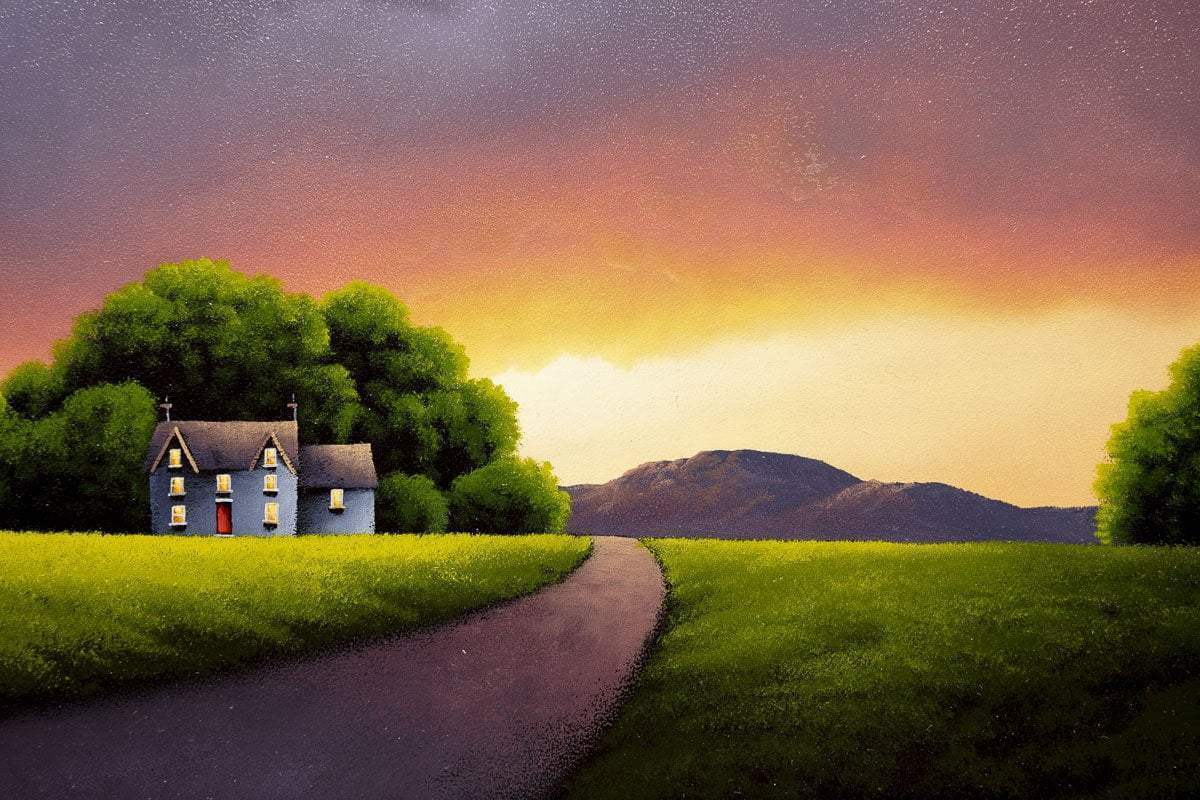 Evening Stroll - Original - SOLD by artist David Renshaw - Wyecliffe Galleries
