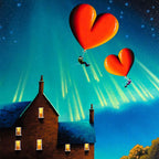 Falling Stars - Original - SOLD by artist David Renshaw - Wyecliffe Galleries