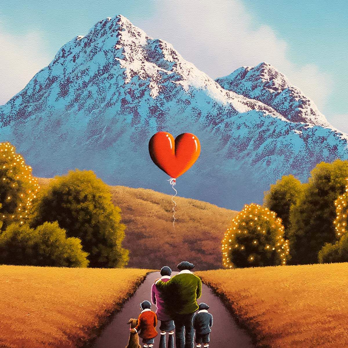Family Stroll - Original - SOLD by artist David Renshaw - Wyecliffe Galleries