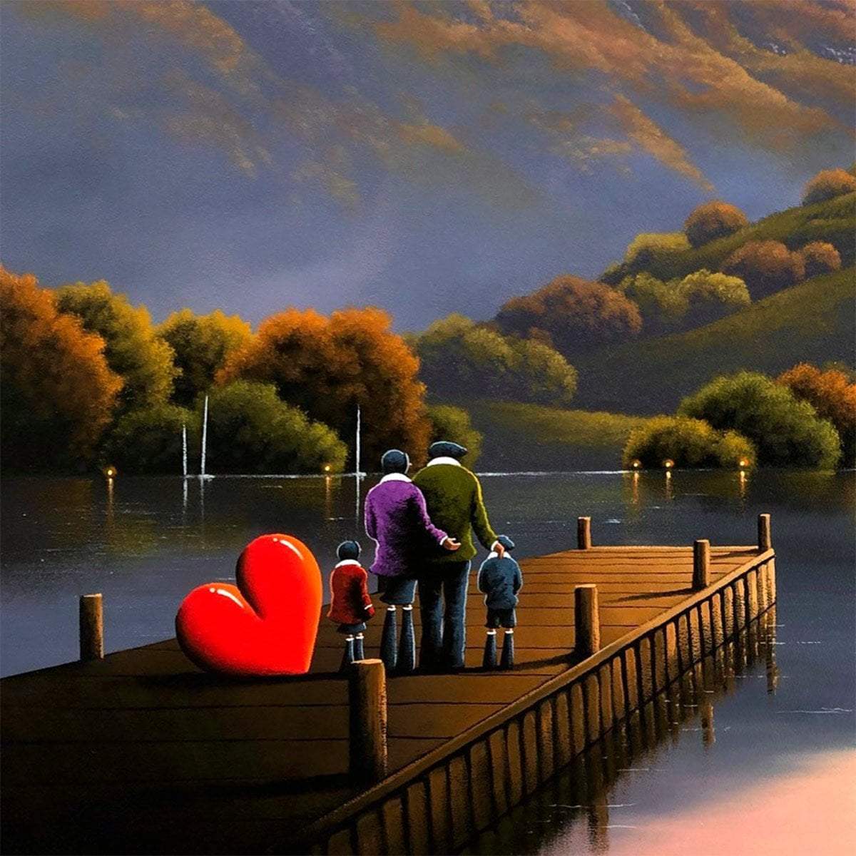 Family Time - Original - SOLD by artist David Renshaw - Wyecliffe Galleries