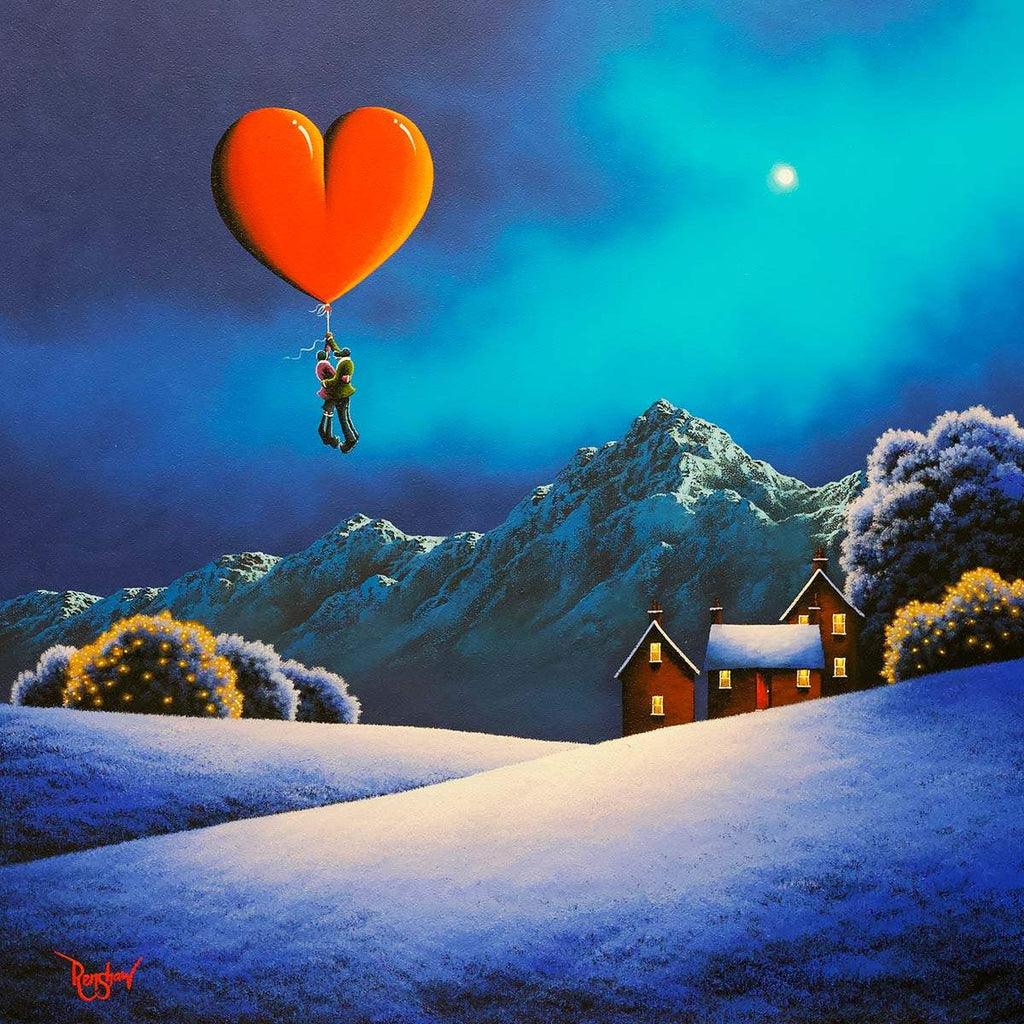 Flying To The Moon - Original - SOLD by artist David Renshaw - Wyecliffe Galleries