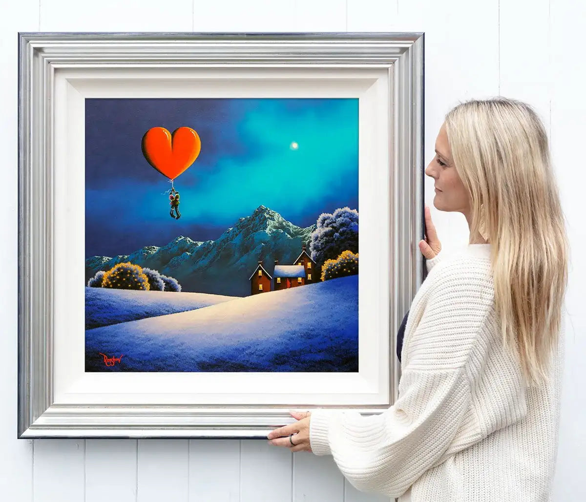 Flying To The Moon - Original - SOLD by artist David Renshaw - Wyecliffe Galleries