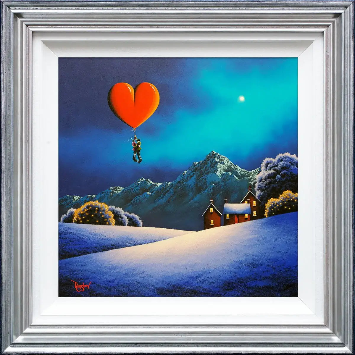 Flying To The Moon - Original - SOLD by artist David Renshaw - Wyecliffe Galleries
