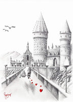 Follow The Magic Home - Original Sketch - SOLD by artist David Renshaw - Wyecliffe Galleries