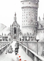 Follow The Magic Home - Original Sketch - SOLD by artist David Renshaw - Wyecliffe Galleries