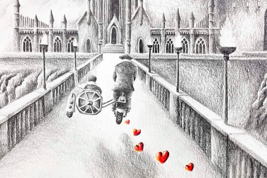 Follow The Magic Home - Original Sketch - SOLD by artist David Renshaw - Wyecliffe Galleries