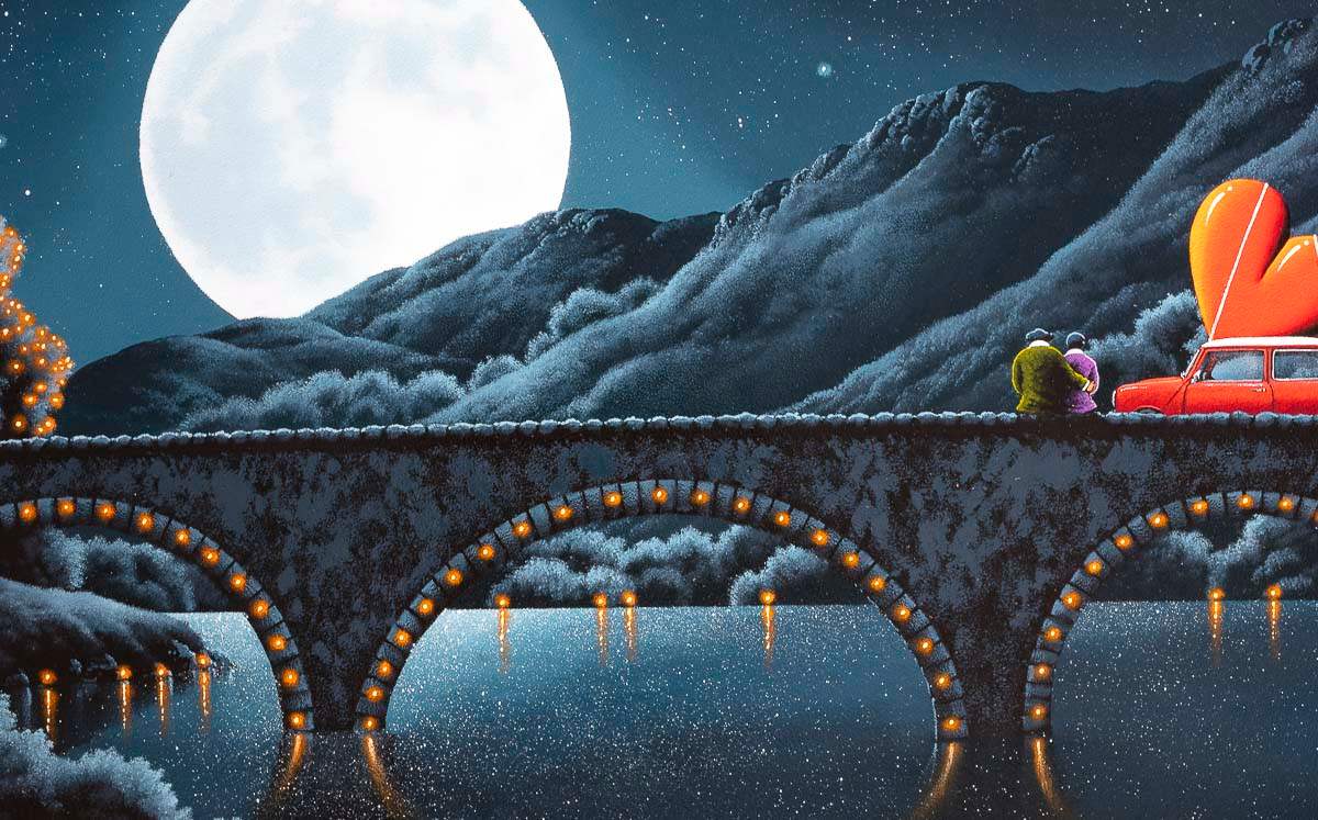 Gazing at the Moon - Original - SOLD by artist David Renshaw - Wyecliffe Galleries