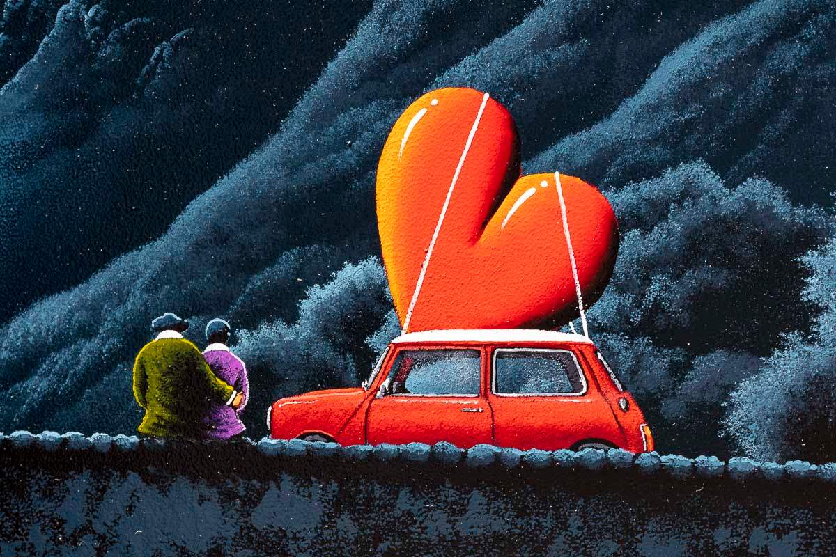 Gazing at the Moon - Original - SOLD by artist David Renshaw - Wyecliffe Galleries