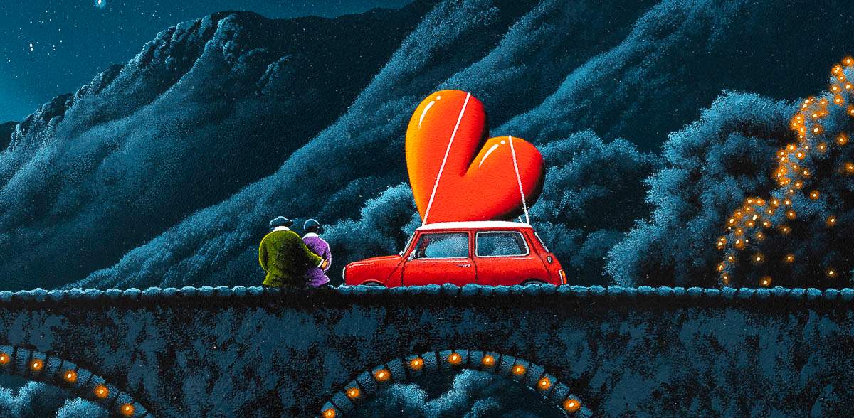 Gazing at the Moon - Original - SOLD by artist David Renshaw - Wyecliffe Galleries