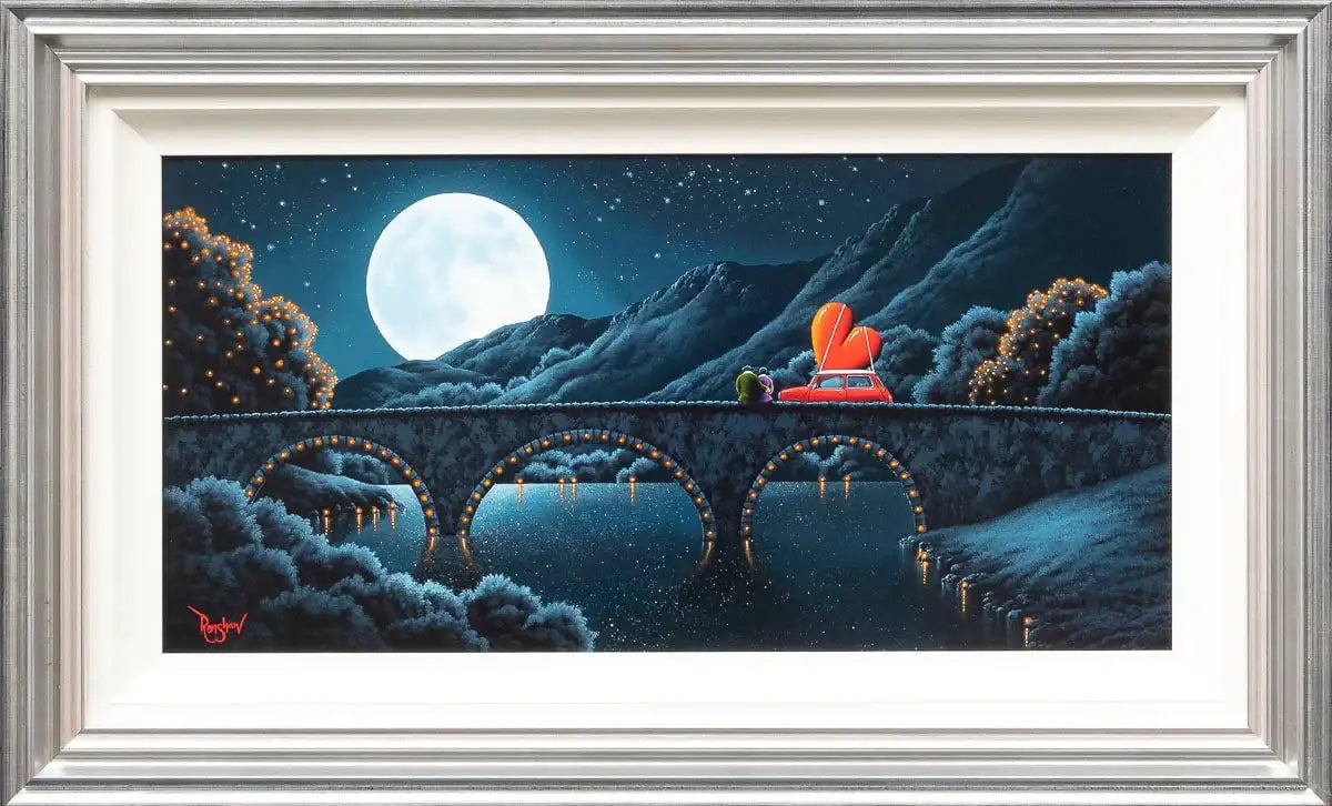 Gazing at the Moon - Original - SOLD by artist David Renshaw - Wyecliffe Galleries