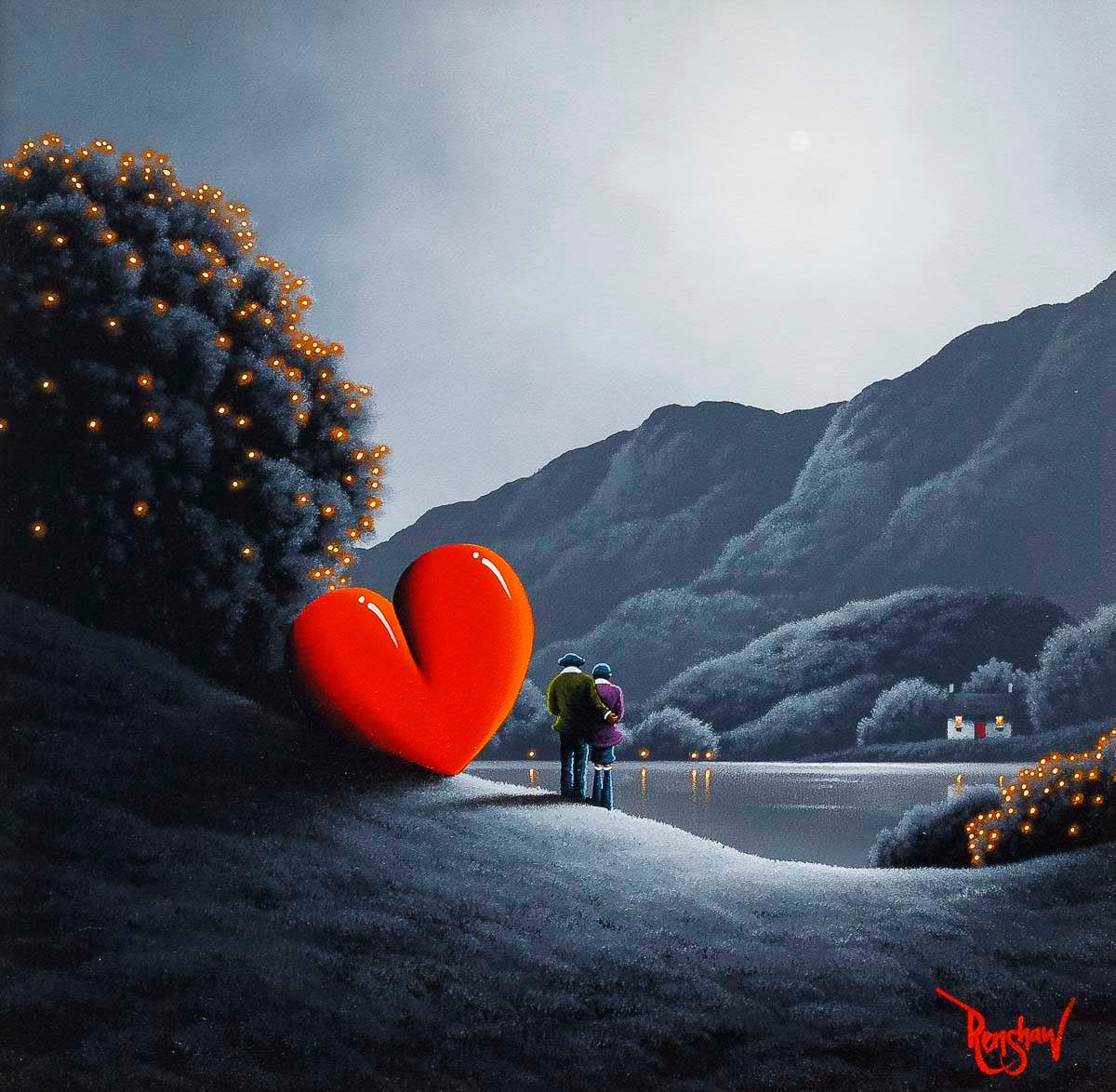 Gazing Lovingly - Original - SOLD by artist David Renshaw - Wyecliffe Galleries