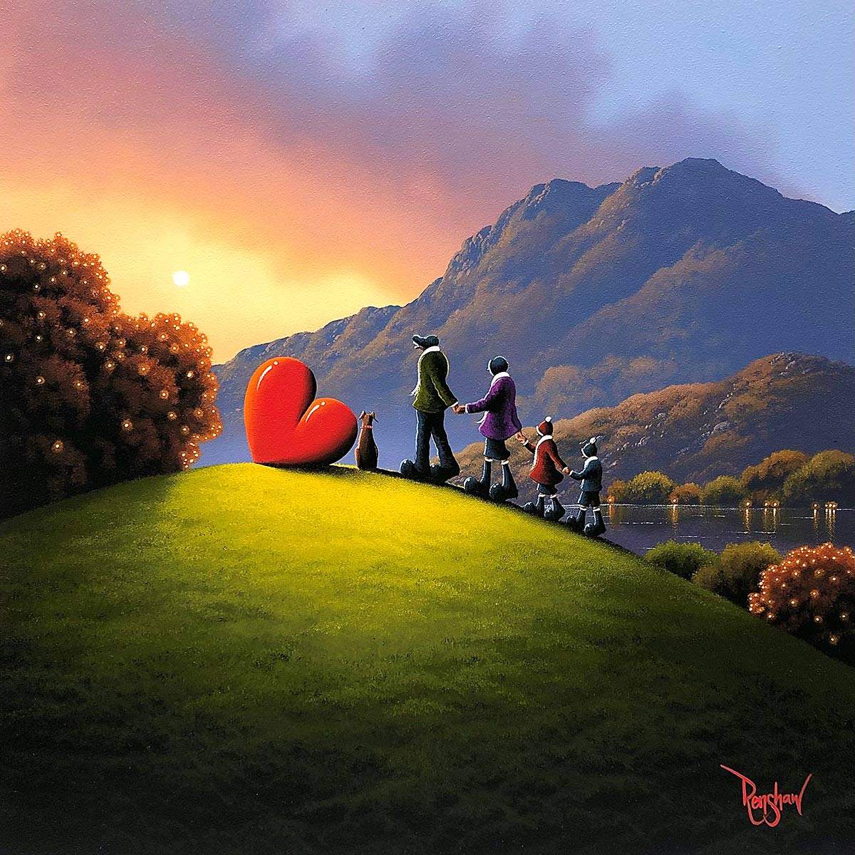Hand in Hand - Edition - SOLD by artist David Renshaw - Wyecliffe Galleries