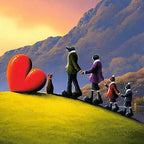 Hand in Hand - Edition - SOLD by artist David Renshaw - Wyecliffe Galleries