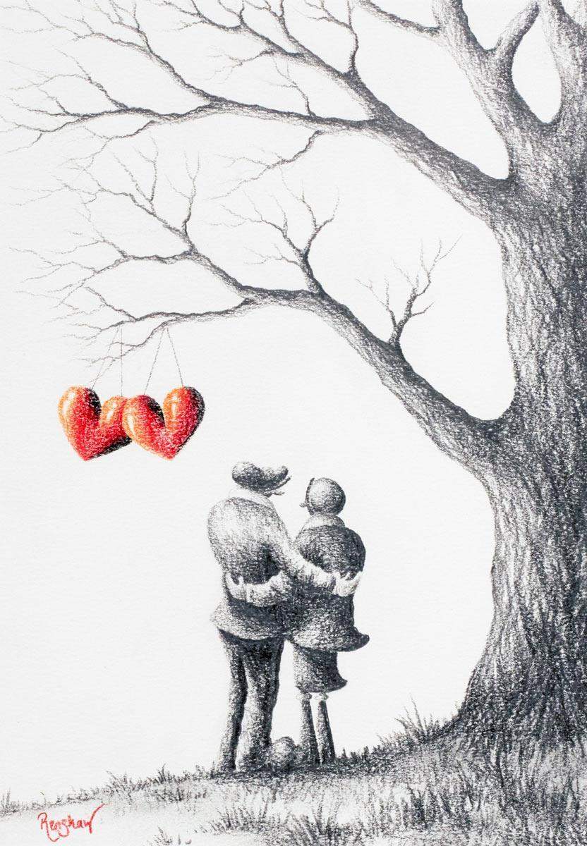 Hang On There, My Verse - SOLD by artist David Renshaw - Wyecliffe Galleries