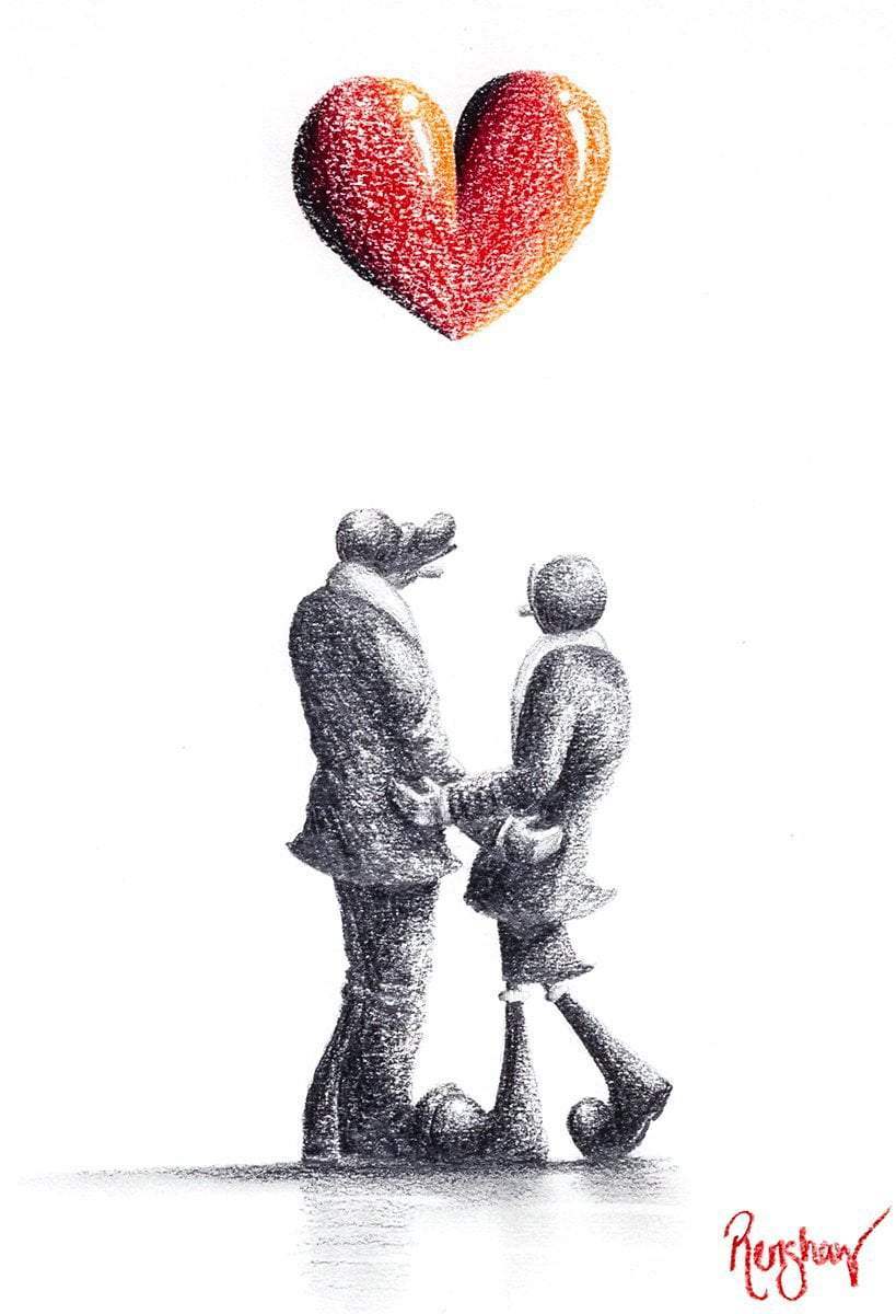 Happiness Found - Original Sketch - SOLD by artist David Renshaw - Wyecliffe Galleries