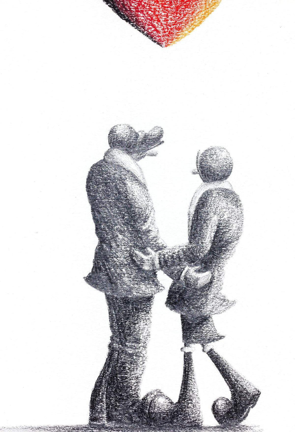 Happiness Found - Original Sketch - SOLD by artist David Renshaw - Wyecliffe Galleries