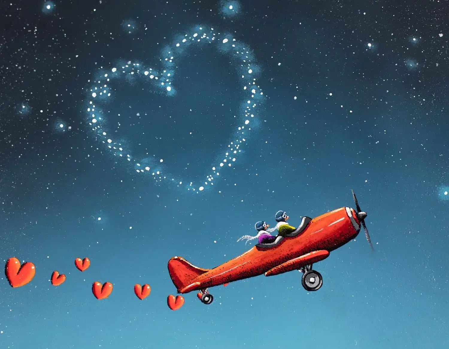 Head Over Heels - SOLD by artist David Renshaw - Wyecliffe Galleries