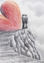 Heads In The Clouds - Original Sketch - SOLD by artist David Renshaw - Wyecliffe Galleries