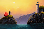 Hold me at the Lighthouse - Original - SOLD by artist David Renshaw - Wyecliffe Galleries