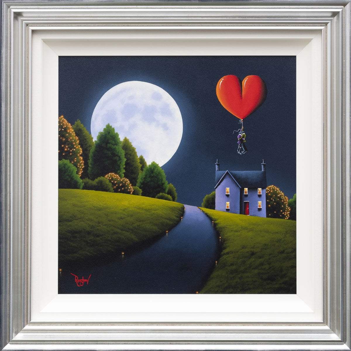 Holding Me Close - Original - SOLD by artist David Renshaw - Wyecliffe Galleries
