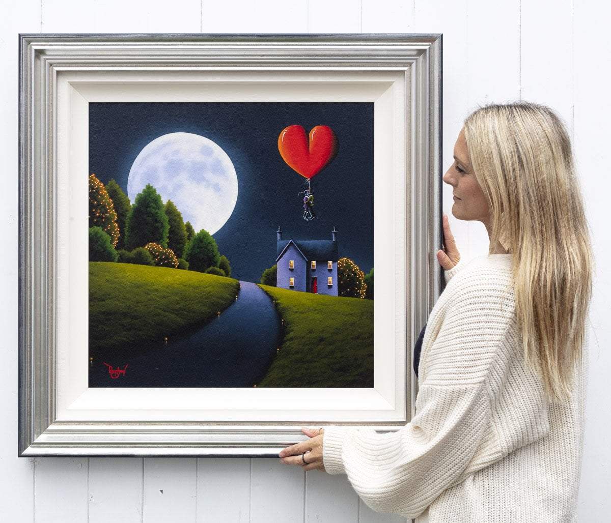 Holding Me Close - Original - SOLD by artist David Renshaw - Wyecliffe Galleries