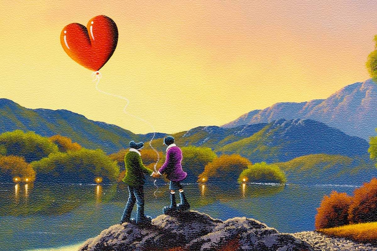 Holding Onto Love - Original - SOLD by artist David Renshaw - Wyecliffe Galleries