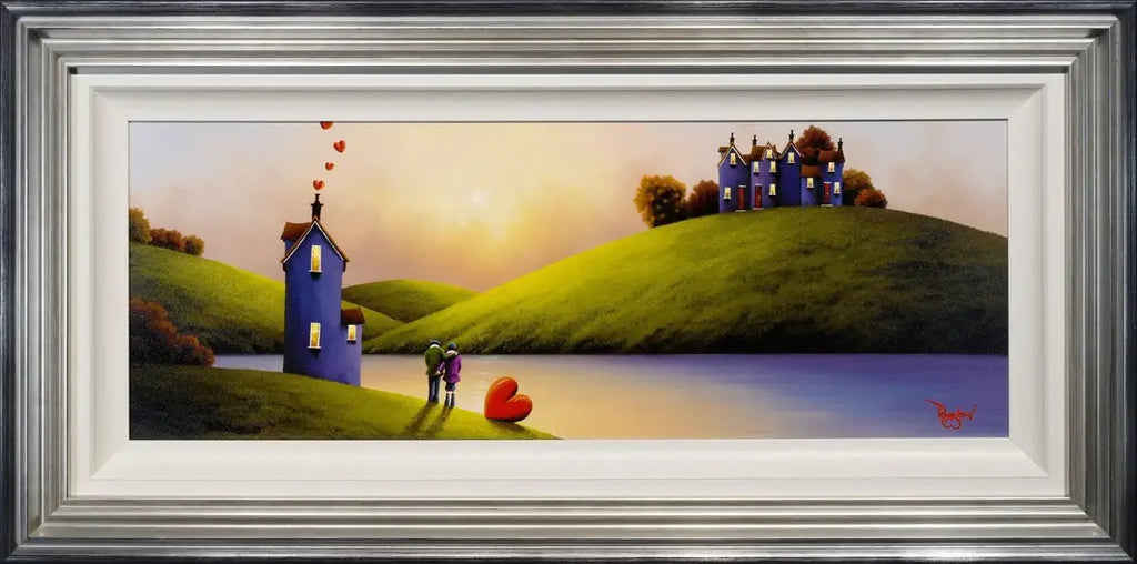 Home Beside the Lake - SOLD by artist David Renshaw - Wyecliffe Galleries