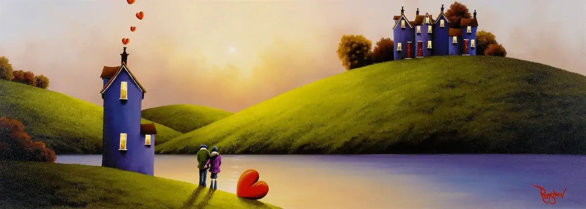 Home Beside the Lake - SOLD by artist David Renshaw - Wyecliffe Galleries