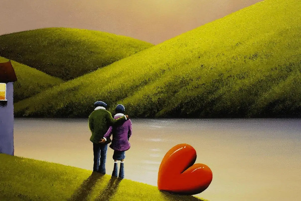 Home Beside the Lake - SOLD by artist David Renshaw - Wyecliffe Galleries