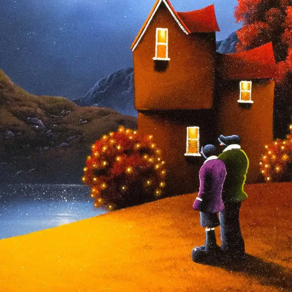 Home Fire's Burning - SOLD by artist David Renshaw - Wyecliffe Galleries