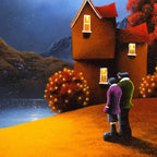Home Fire's Burning - SOLD by artist David Renshaw - Wyecliffe Galleries