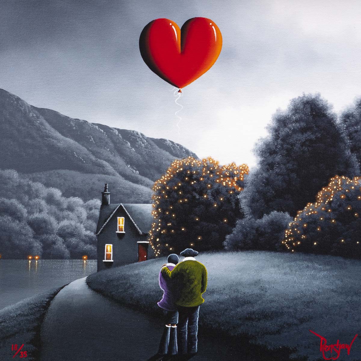 Home is Built with Love and Dreams - Edition David Renshaw Framed