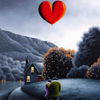 Home is Built with Love and Dreams - Boutique Edition - SOLD by artist David Renshaw - Wyecliffe Galleries