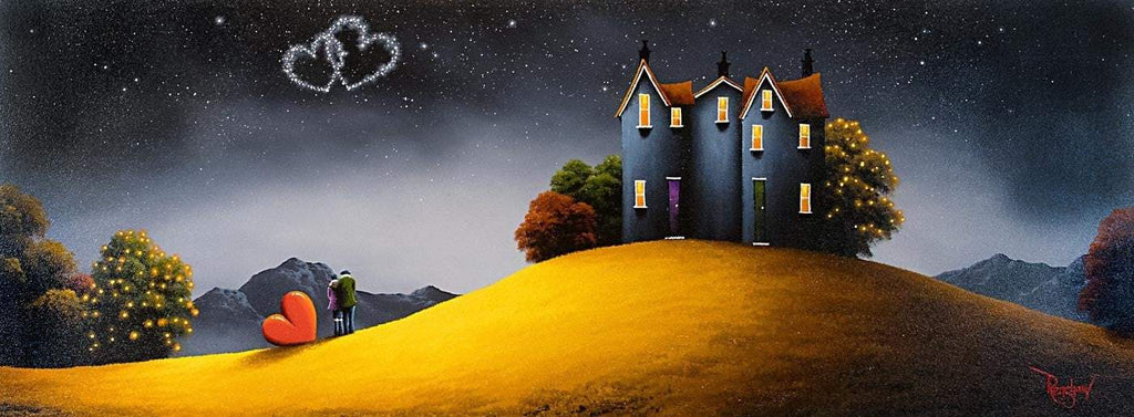 House on the Hill - Original - SOLD by artist David Renshaw - Wyecliffe Galleries