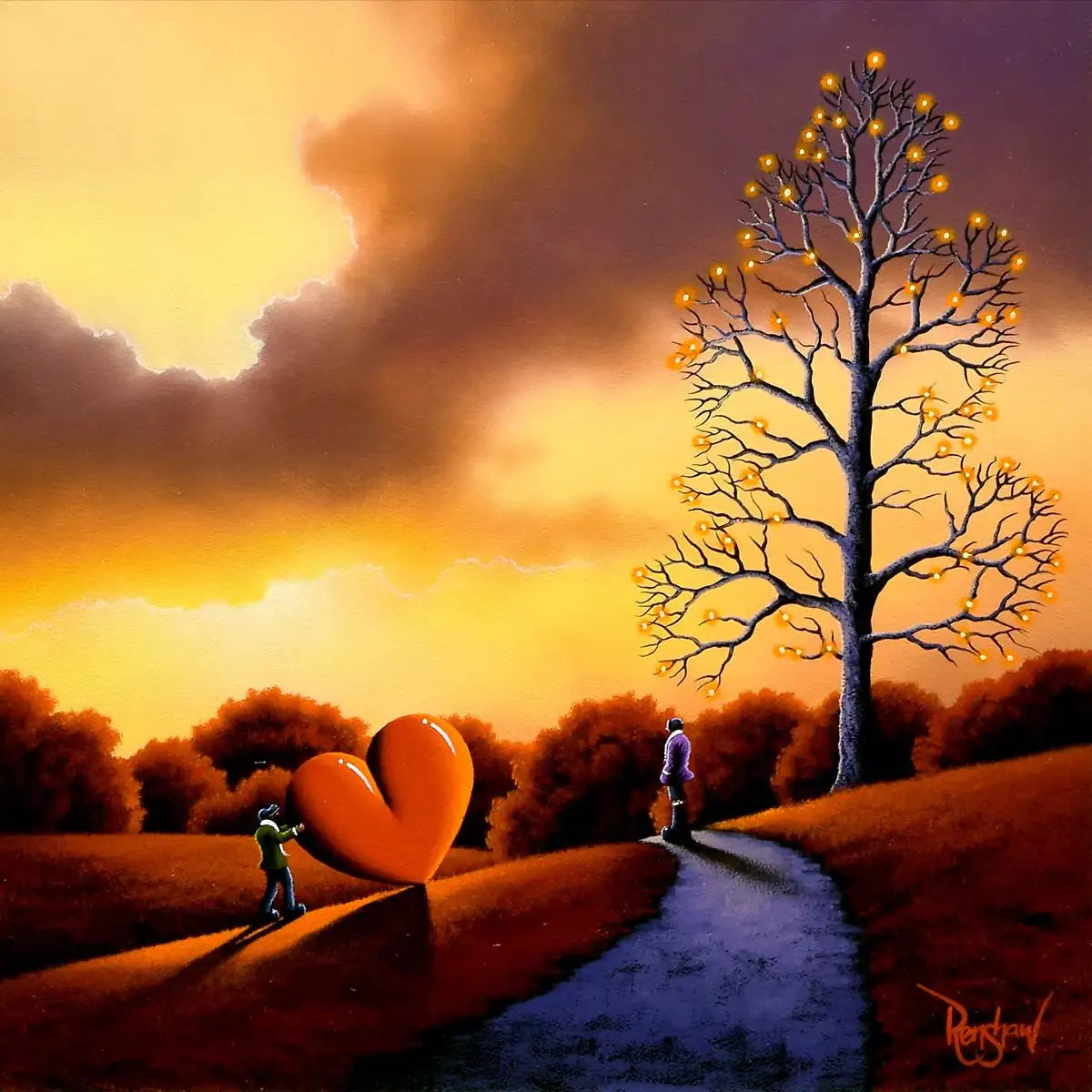 Hue's of Love - Original - SOLD by artist David Renshaw - Wyecliffe Galleries