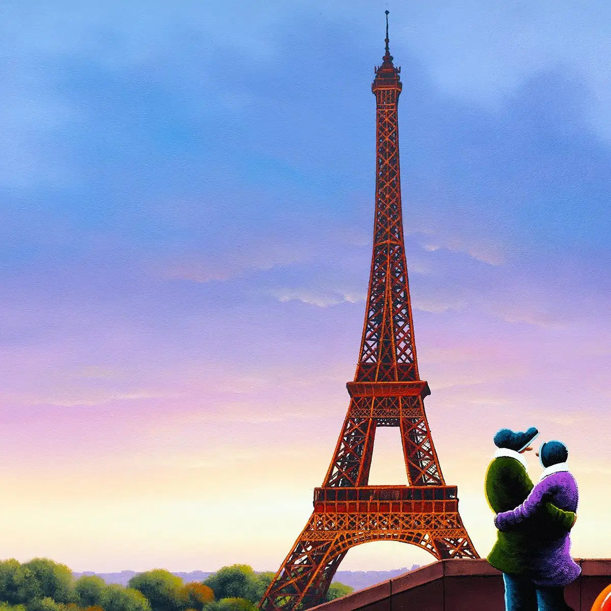In Paris With You - Original - SOLD by artist David Renshaw - Wyecliffe Galleries