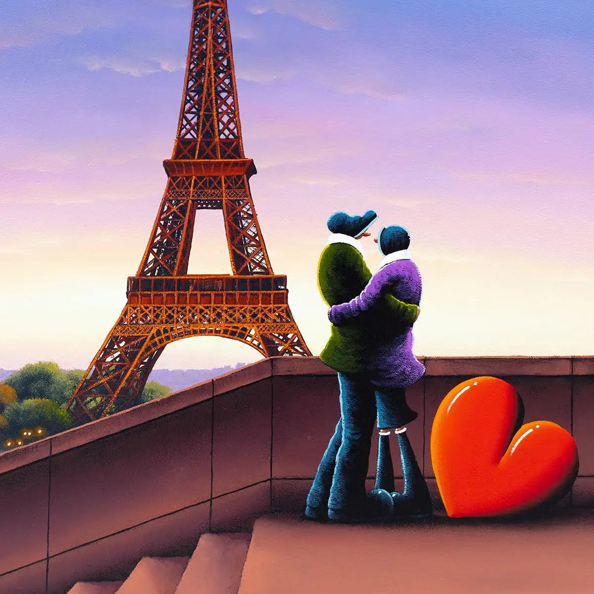 In Paris With You - Original - SOLD by artist David Renshaw - Wyecliffe Galleries