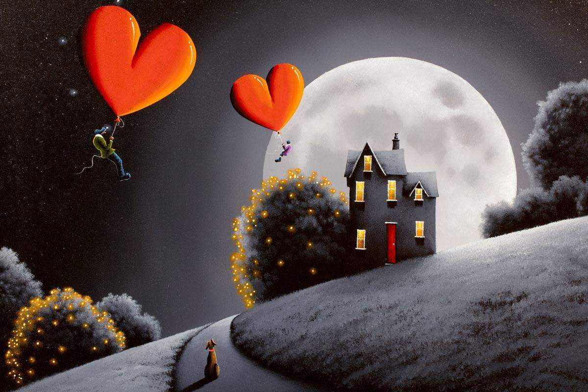 In The Moonlight - Original - SOLD by artist David Renshaw - Wyecliffe Galleries