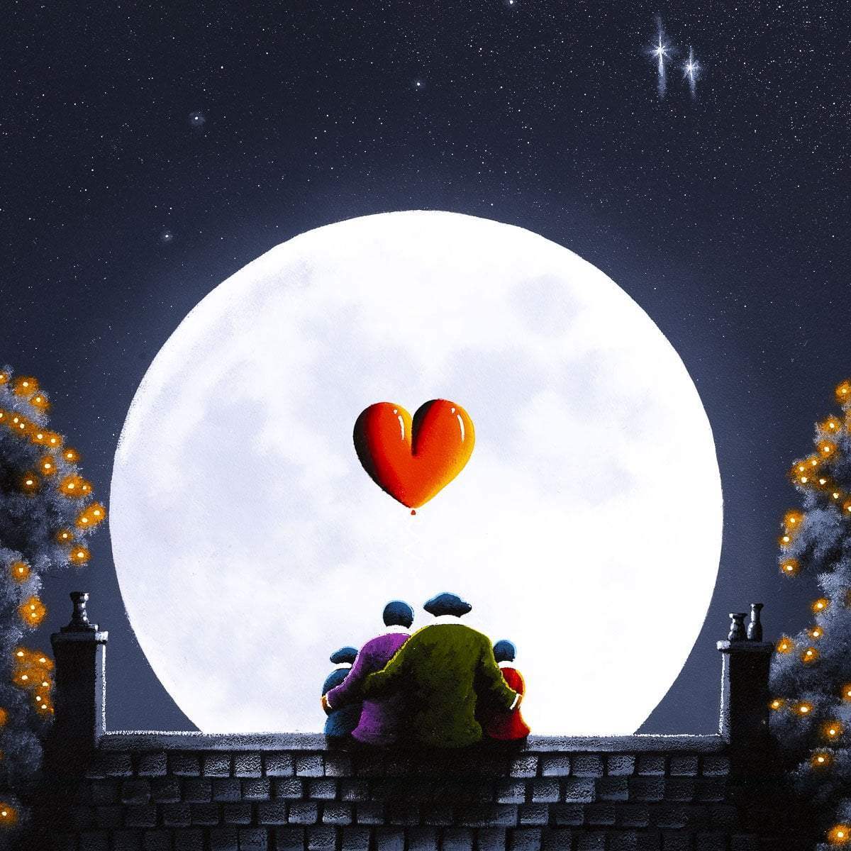 In the Moonlight - Original - SOLD by artist David Renshaw - Wyecliffe Galleries