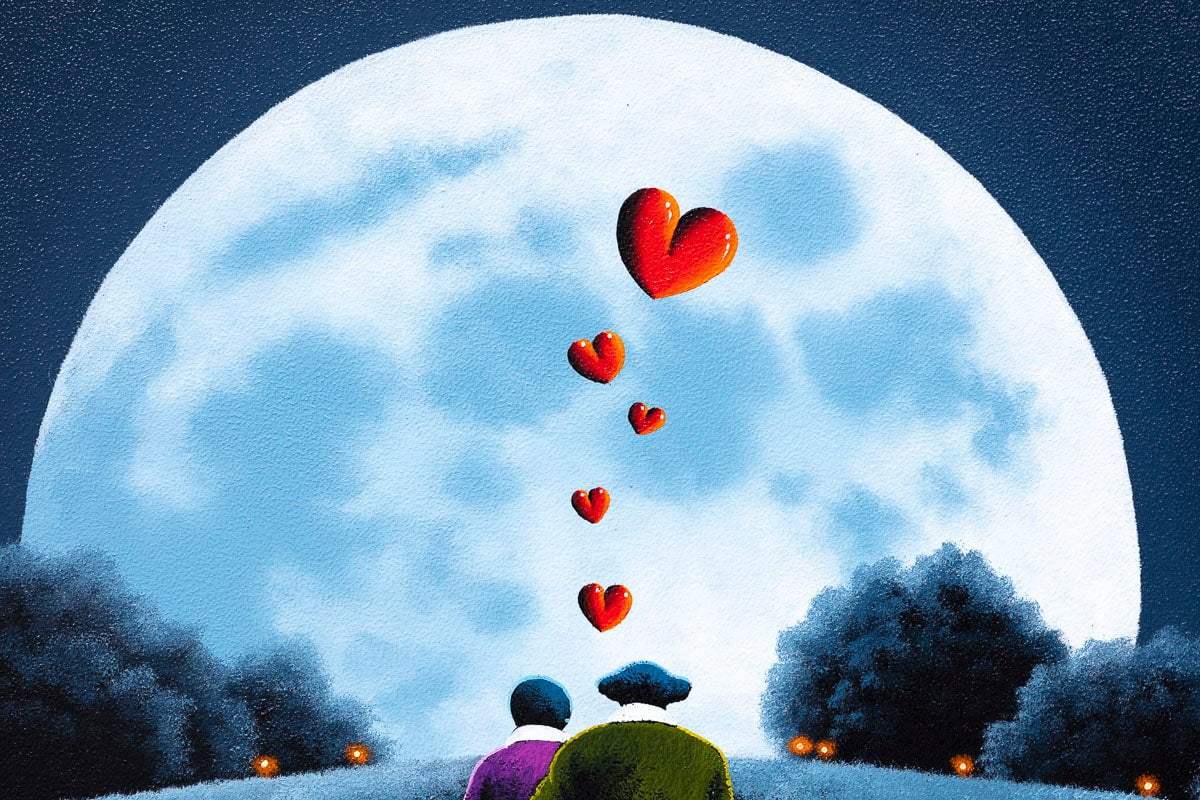 Into The Moonlight - Original - SOLD by artist David Renshaw - Wyecliffe Galleries