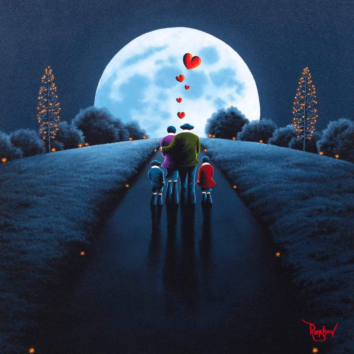 Into The Moonlight - Original - SOLD by artist David Renshaw - Wyecliffe Galleries