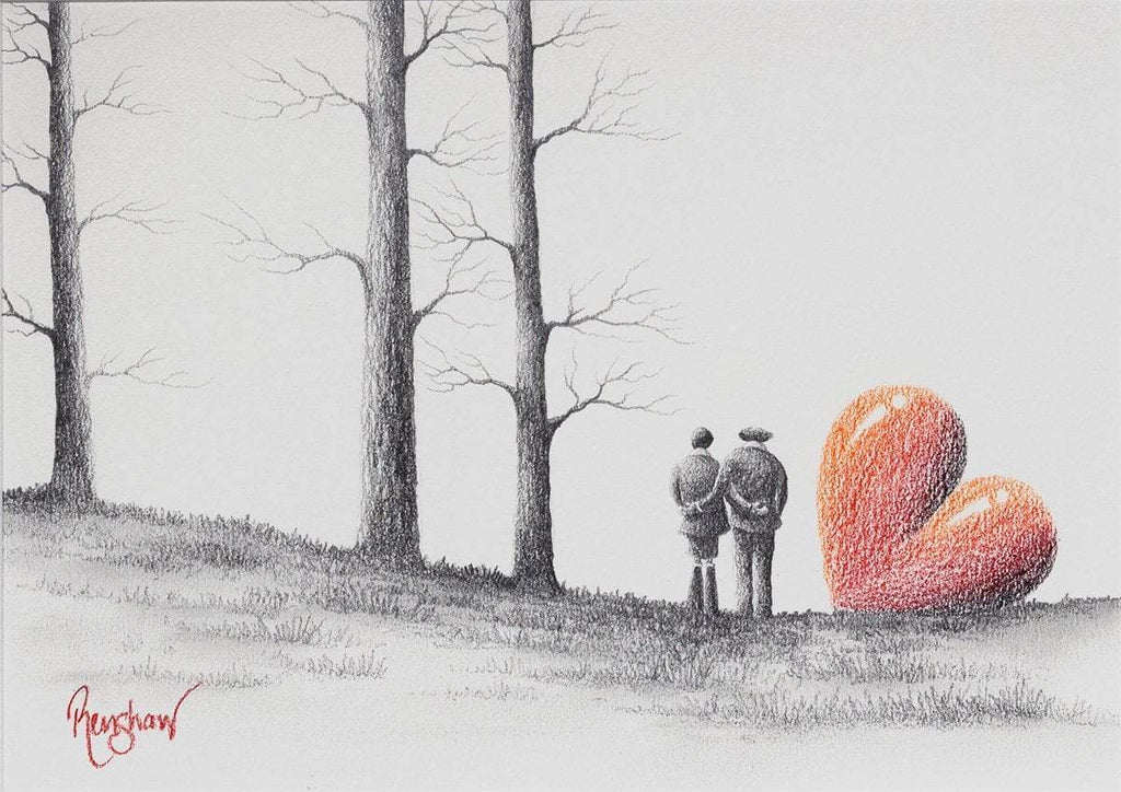 Just the Two of Us - Original Sketch - SOLD by artist David Renshaw - Wyecliffe Galleries