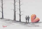 Just the Two of Us - Original Sketch - SOLD by artist David Renshaw - Wyecliffe Galleries
