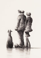 Just Us - Original Pencil Sketch - SOLD by artist David Renshaw - Wyecliffe Galleries