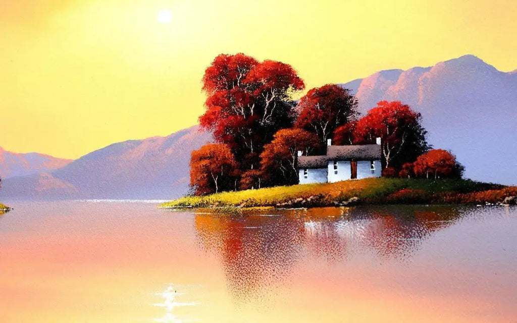 Lake View I - SOLD by artist David Renshaw - Wyecliffe Galleries