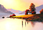 Lake View II - SOLD by artist David Renshaw - Wyecliffe Galleries