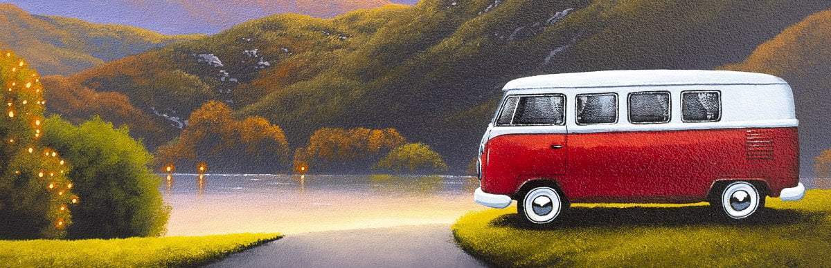 Lakeland Campers - Original - SOLD by artist David Renshaw - Wyecliffe Galleries